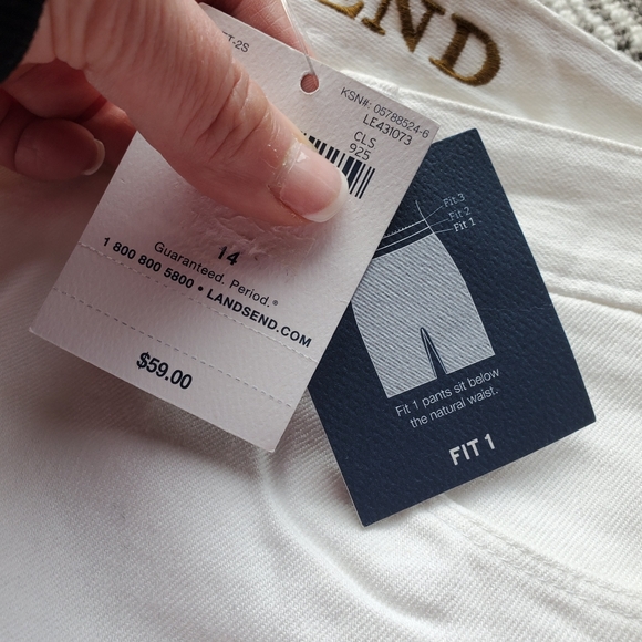 Lands end white jeans - Picture 2 of 8